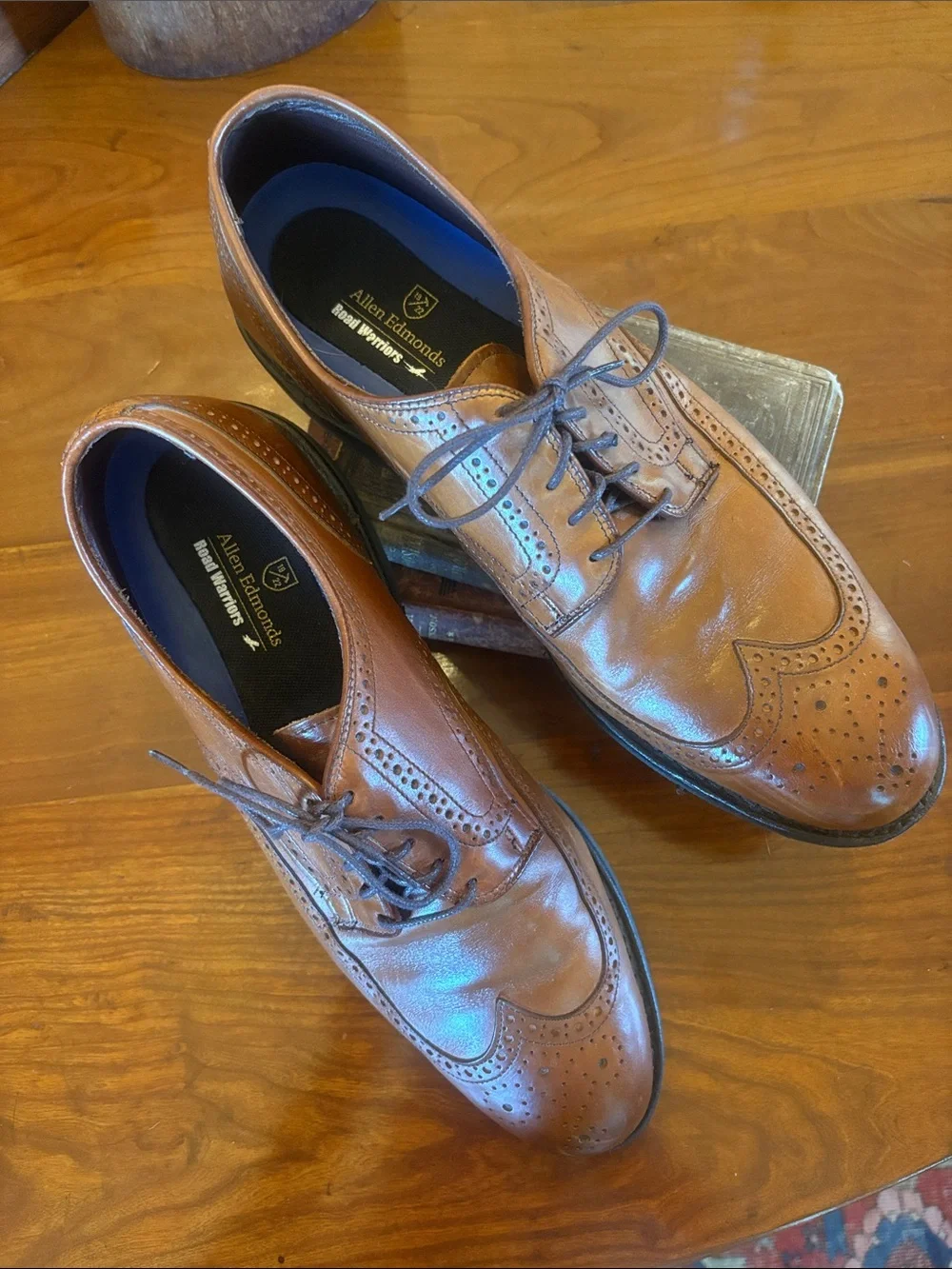 Allen Edmonds Road Warriors Wingtip Derby Shoes – Brown Leather – Men’s Size 12
